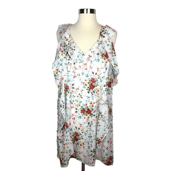 NEW Parker Ditsy Floral Cold Shoulder Mini Dress - Picture 5 of 11